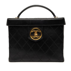 Chanel CC Stitched Calfskin Turnlock Vanity Case