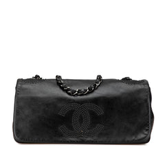 Chanel CC Studded Lambskin East West Flap