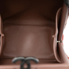 Chanel CC Tweed Chain Vertical Box Crossbody