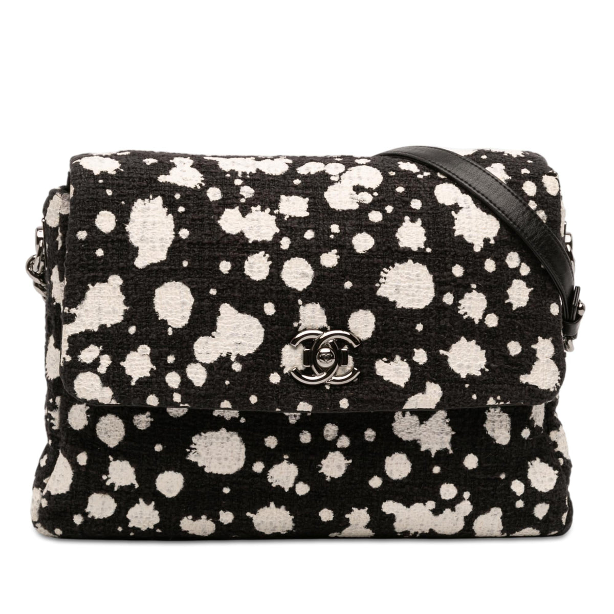 Chanel CC Tweed Paint Splatter Flap