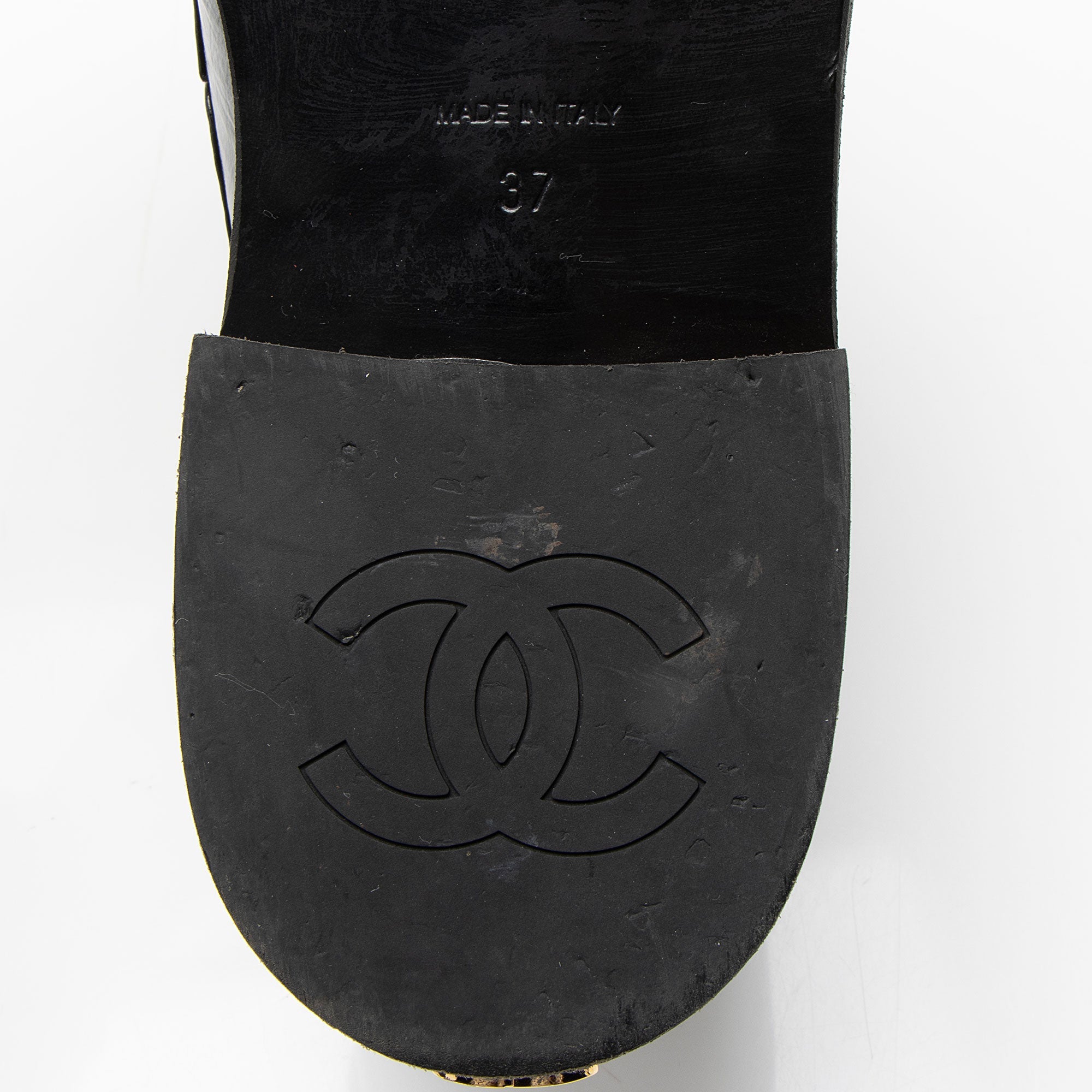 Chanel Calfskin Enamel Charms Loafers - Size 7 / 37