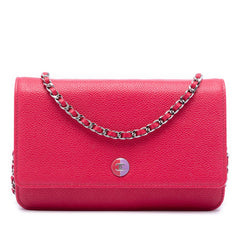 Chanel Caviar Bicolor CC Wallet On Chain