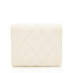 Chanel Caviar Leather Boy Compact Wallet