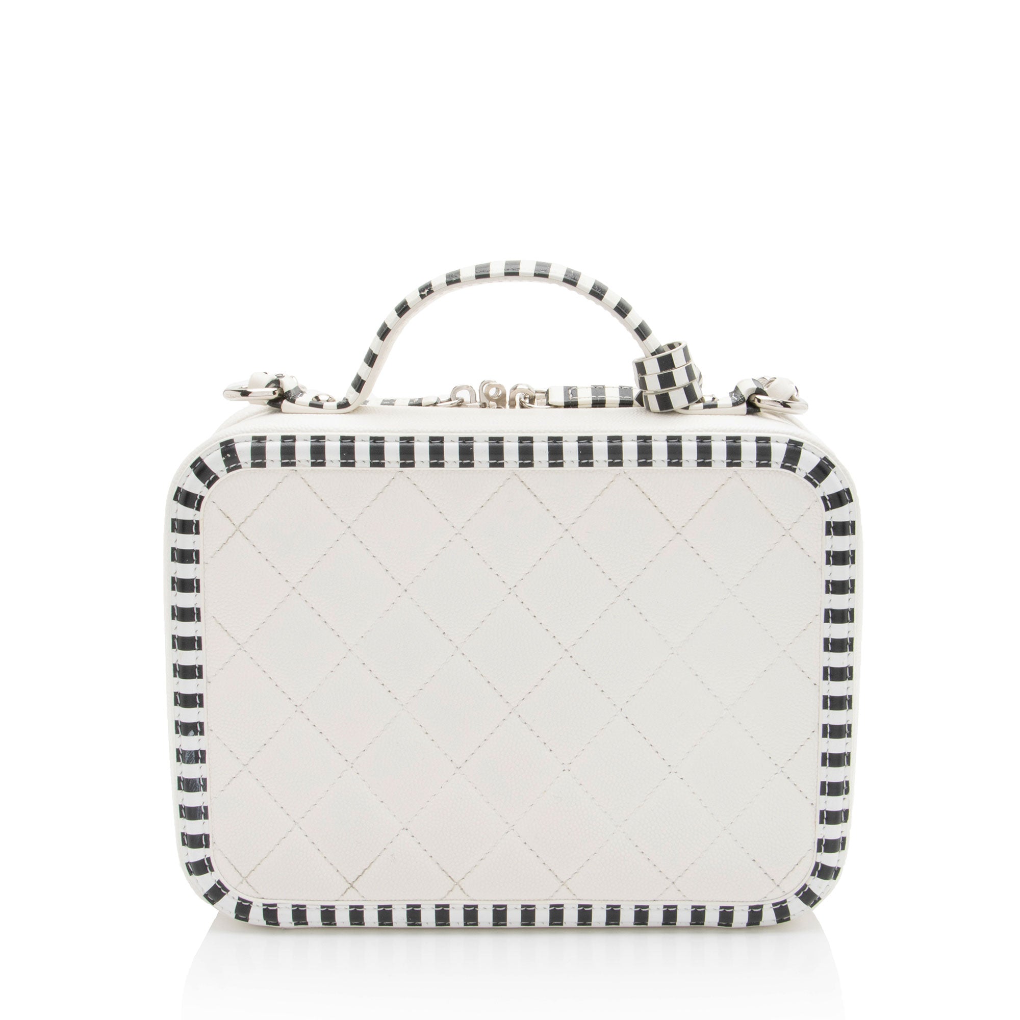 Chanel Caviar Leather CC Filigree Medium Vanity Case