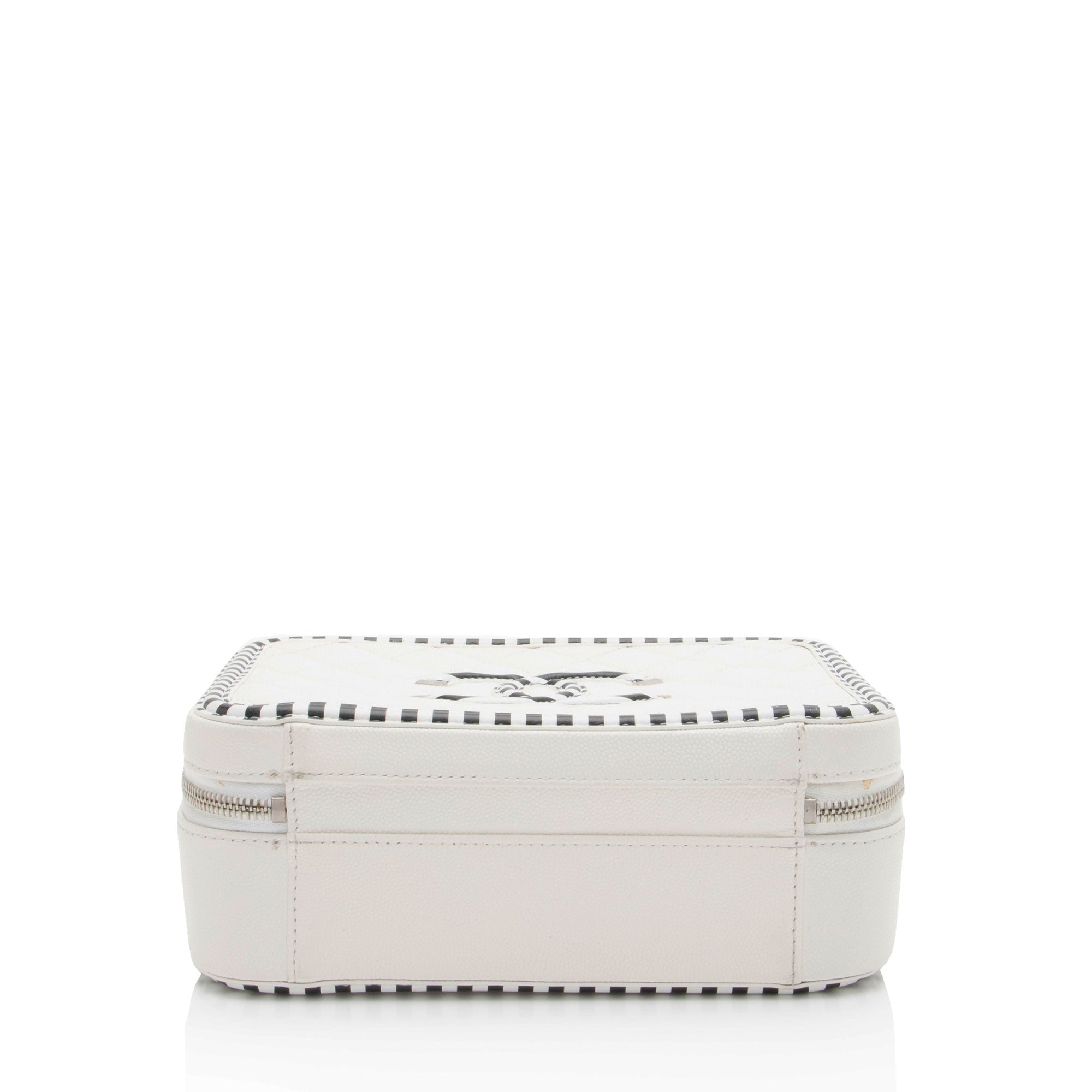 Chanel Caviar Leather CC Filigree Medium Vanity Case
