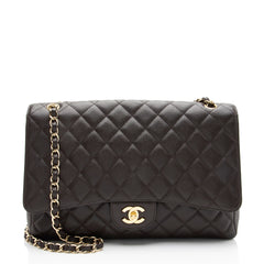 Chanel Caviar Leather Classic Maxi Single Flap Bag