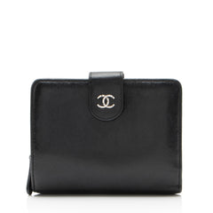 Chanel Caviar Leather L-Zip French Purse Wallet