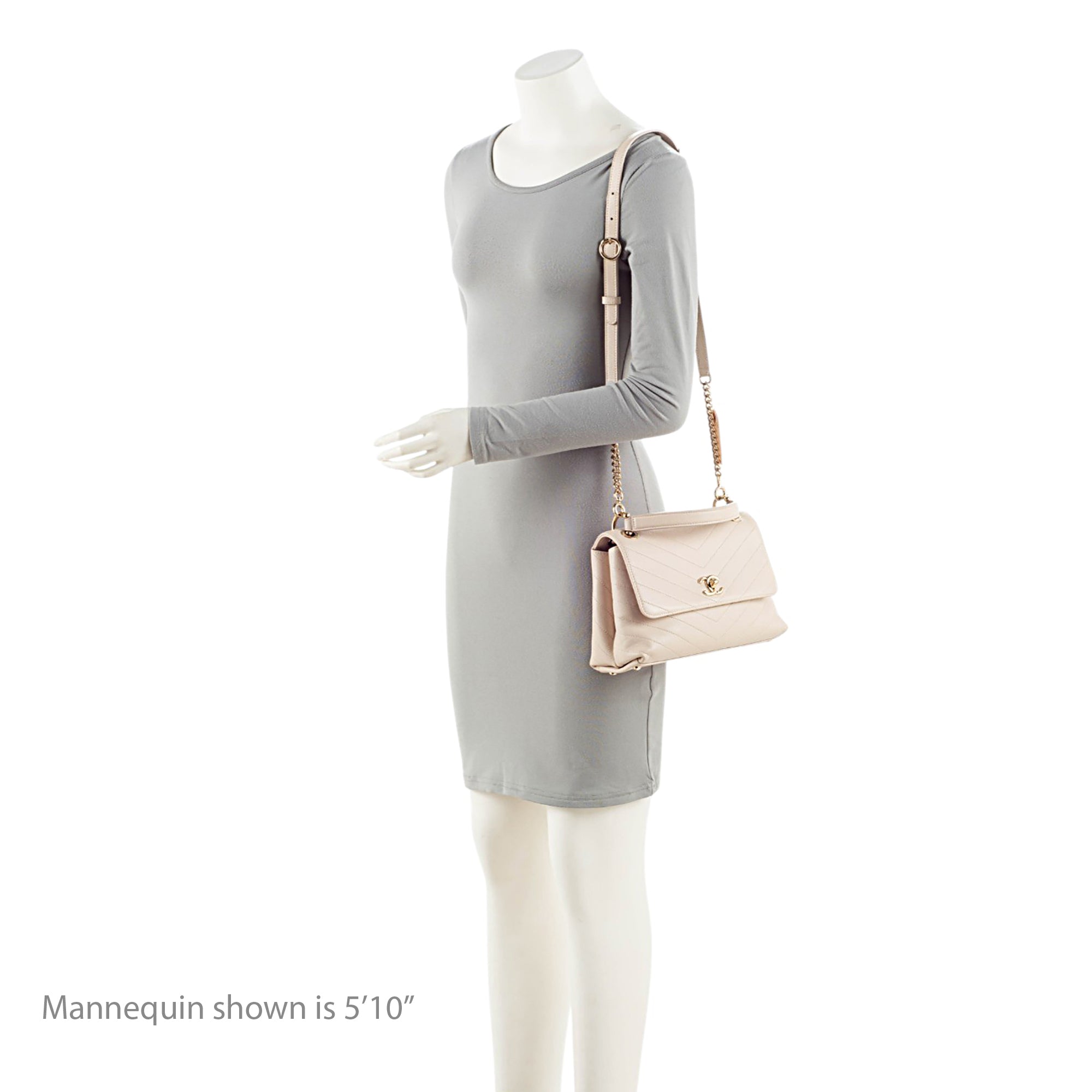 Chanel Chevron Calfskin Chic Small Top Handle