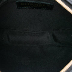 Chanel Chevron Lambskin Pleated Oval Camera Bag