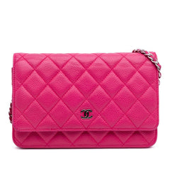 Chanel Classic Caviar Wallet On Chain