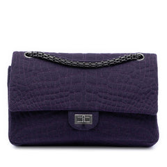 Chanel Croc Quilted Jersey Reissue 2.55 Double Flap 226