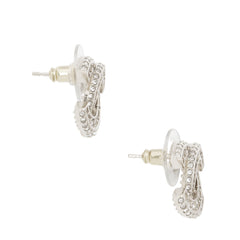 Chanel Crystal CC Stud Earrings