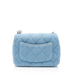 Chanel Denim Sweet Heart Square Mini Flap