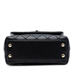 Chanel Extra Mini Quilted Lambskin Rainbow Coco Top Handle Bag