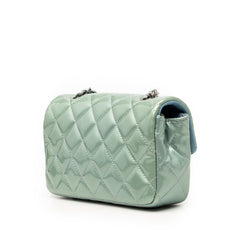 Chanel Extra Mini Rectangular Classic Metallic Patent Single Flap