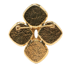 Chanel Gold Plated Coco Mark Flower Brooch