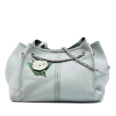 Chanel Grained Nubuck Camellia Patch Shopping Tote