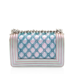 Chanel Iridescent Quilted PVC Calfskin Small Boy Bag