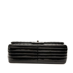 Chanel Jumbo Classic Chevron Patent Double Flap