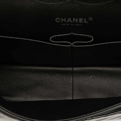 Chanel Jumbo Classic Chevron Patent Double Flap