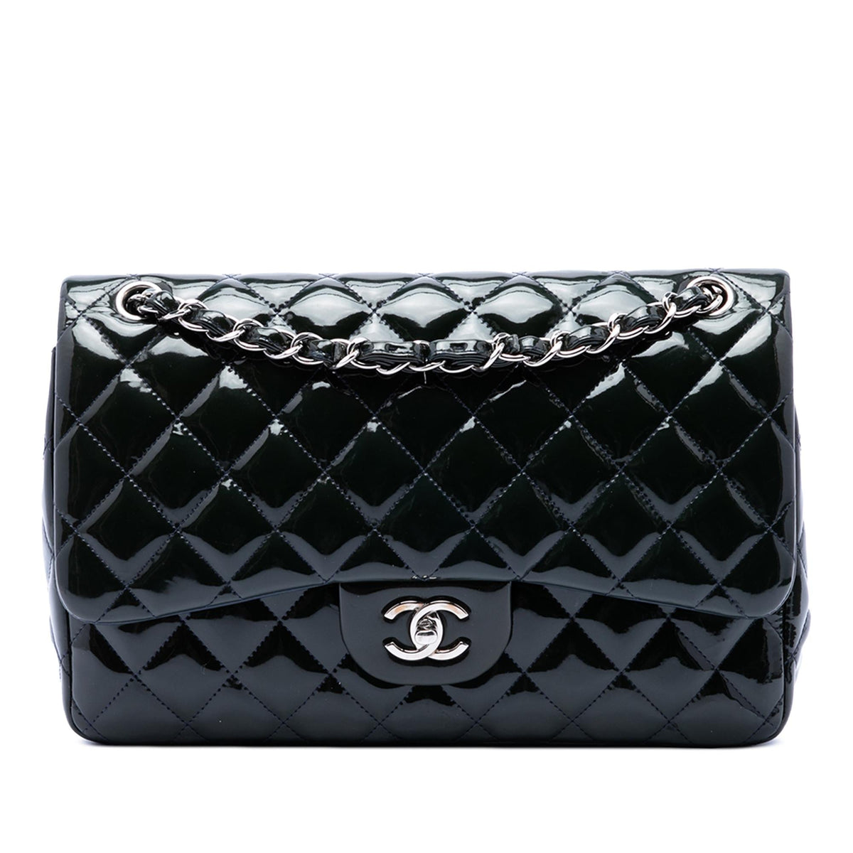 Chanel Jumbo Classic Patent Double Flap