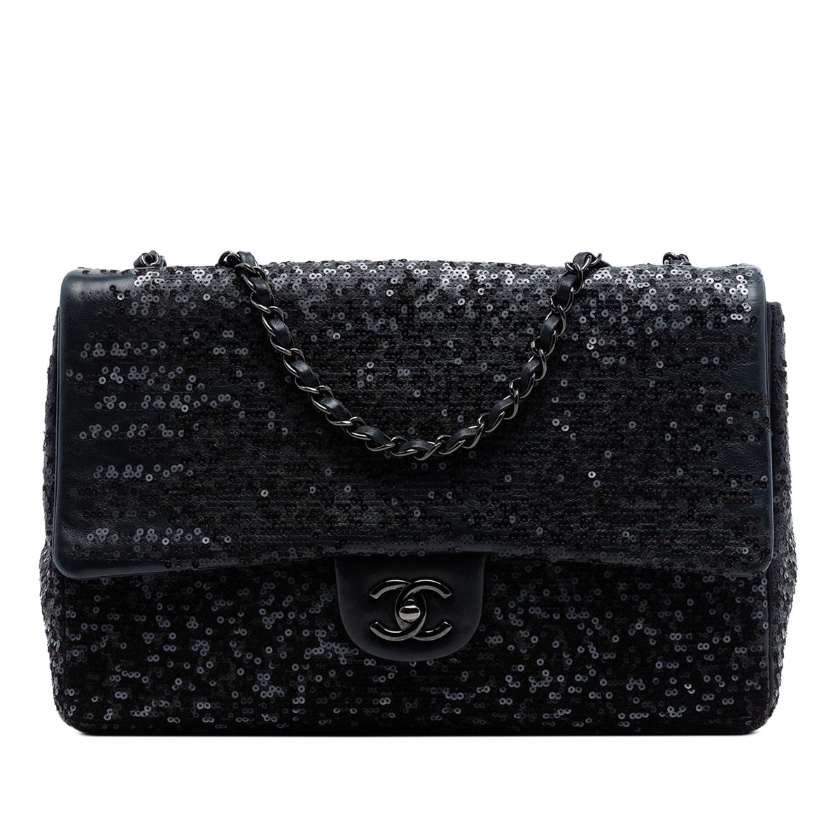 Chanel Jumbo Classic Sequins Single Flap