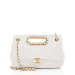 Chanel Lambskin A Real Catch Flap Bag