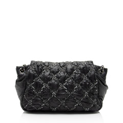 Chanel Lambskin Bubble Quilt Tweed Medium Flap Shoulder Bag