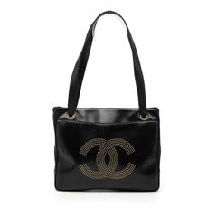 Chanel Lambskin CC Studded Logo Tote