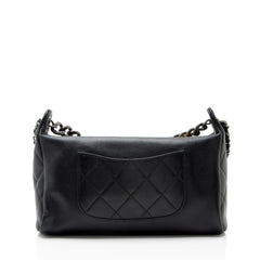 Chanel Lambskin Written In Chain Hobo