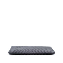 Chanel Large CC Chevron Iridescent Caviar O Case Clutch