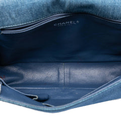Chanel Large Quilted Denim Boy Flap