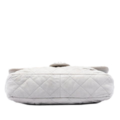 Chanel Large Quilted Iridescent Calfskin Coco Pleats Flap