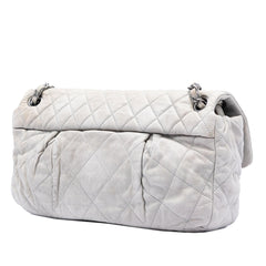 Chanel Large Quilted Iridescent Calfskin Coco Pleats Flap