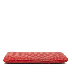 Chanel Large Quilted Lambskin O Case Clutch