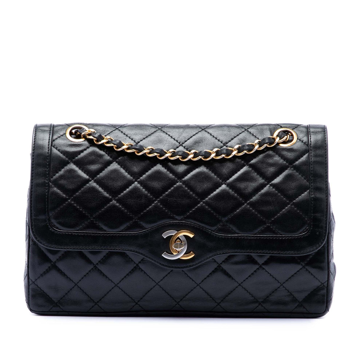 Chanel Limited Edition Paris Quilted Lambskin Double Flap