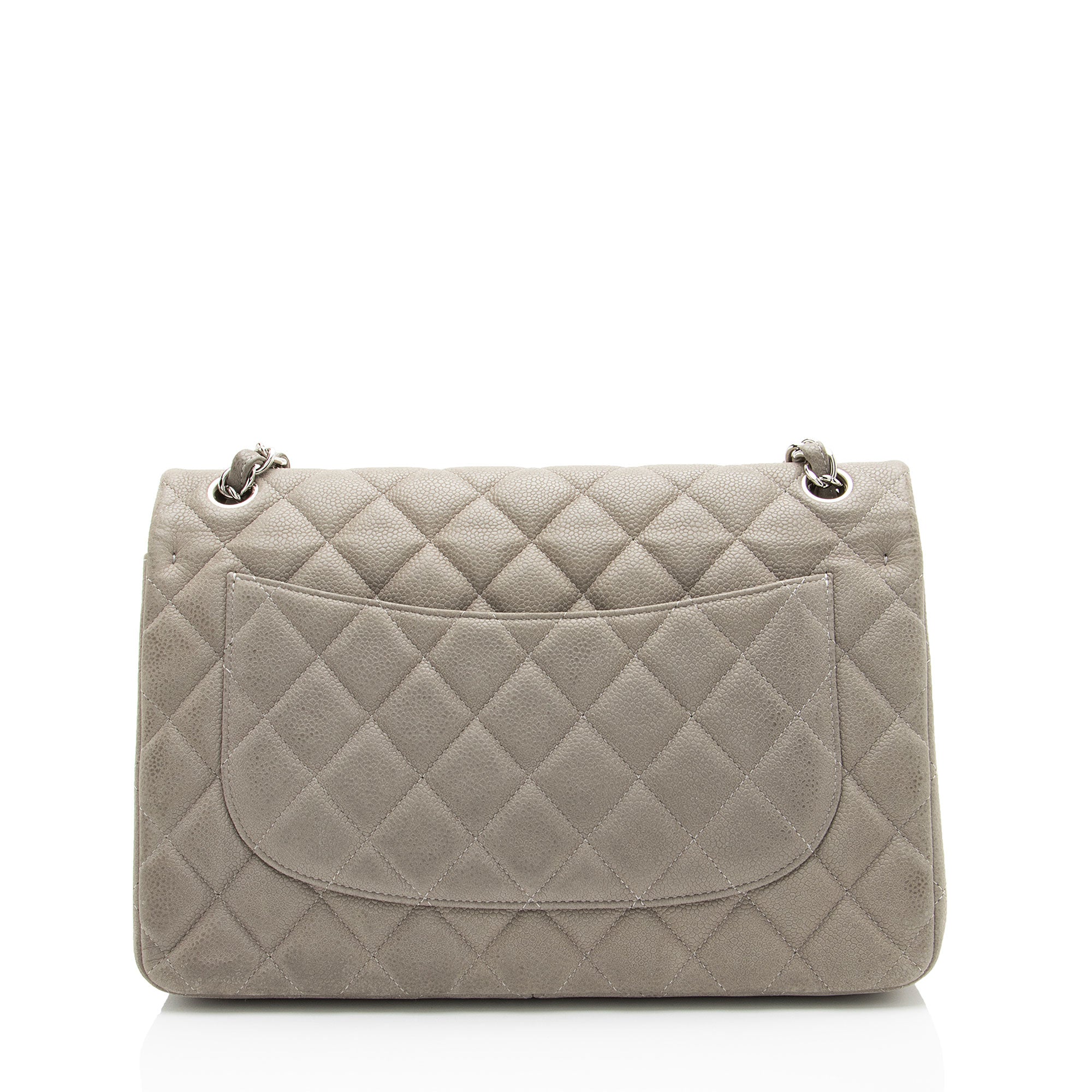 Chanel Matte Caviar Leather Classic Jumbo Double Flap Bag