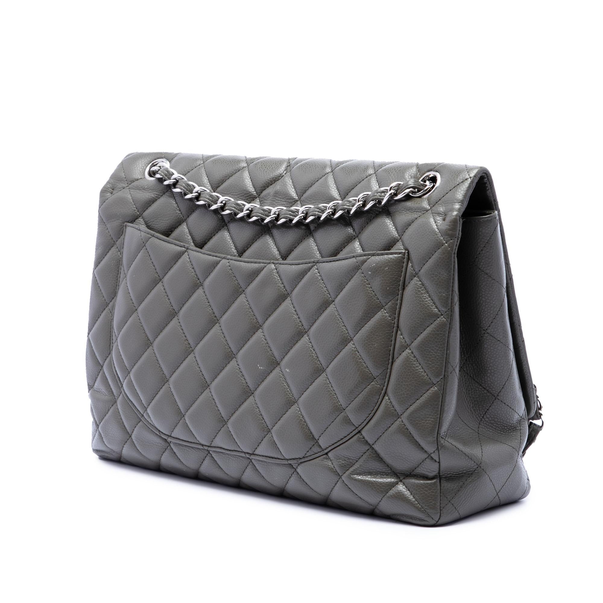 Chanel Maxi Classic Caviar Single Flap