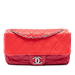 Chanel Medium Bicolor Lambskin and Calfskin CC Chain Flap