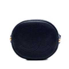Chanel Medium CC Calfskin and Tweed Drawstring Bucket Bag