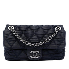 Chanel Medium CC Quilted Satin Single Flap
