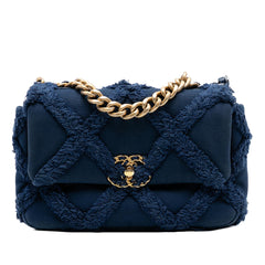 Chanel Medium Canvas and Cotton 19 Flap