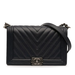 Chanel Medium Chevron Lambskin Boy Flap