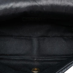 Chanel Medium Chevron Wrinkled Calfskin Medallion Charm Flap