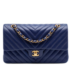 Chanel Medium Classic Chevron Lambskin Double Flap
