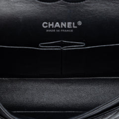 Chanel Medium Classic Chevron Lambskin So Black Double Flap
