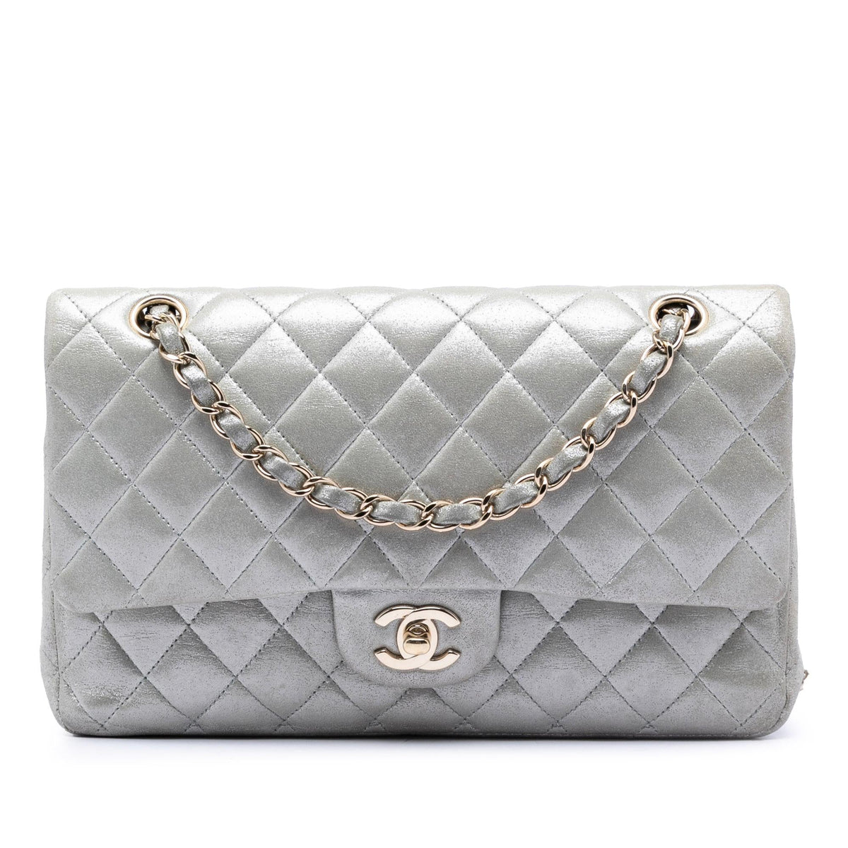 Chanel Medium Classic Iridescent Lambskin Double Flap