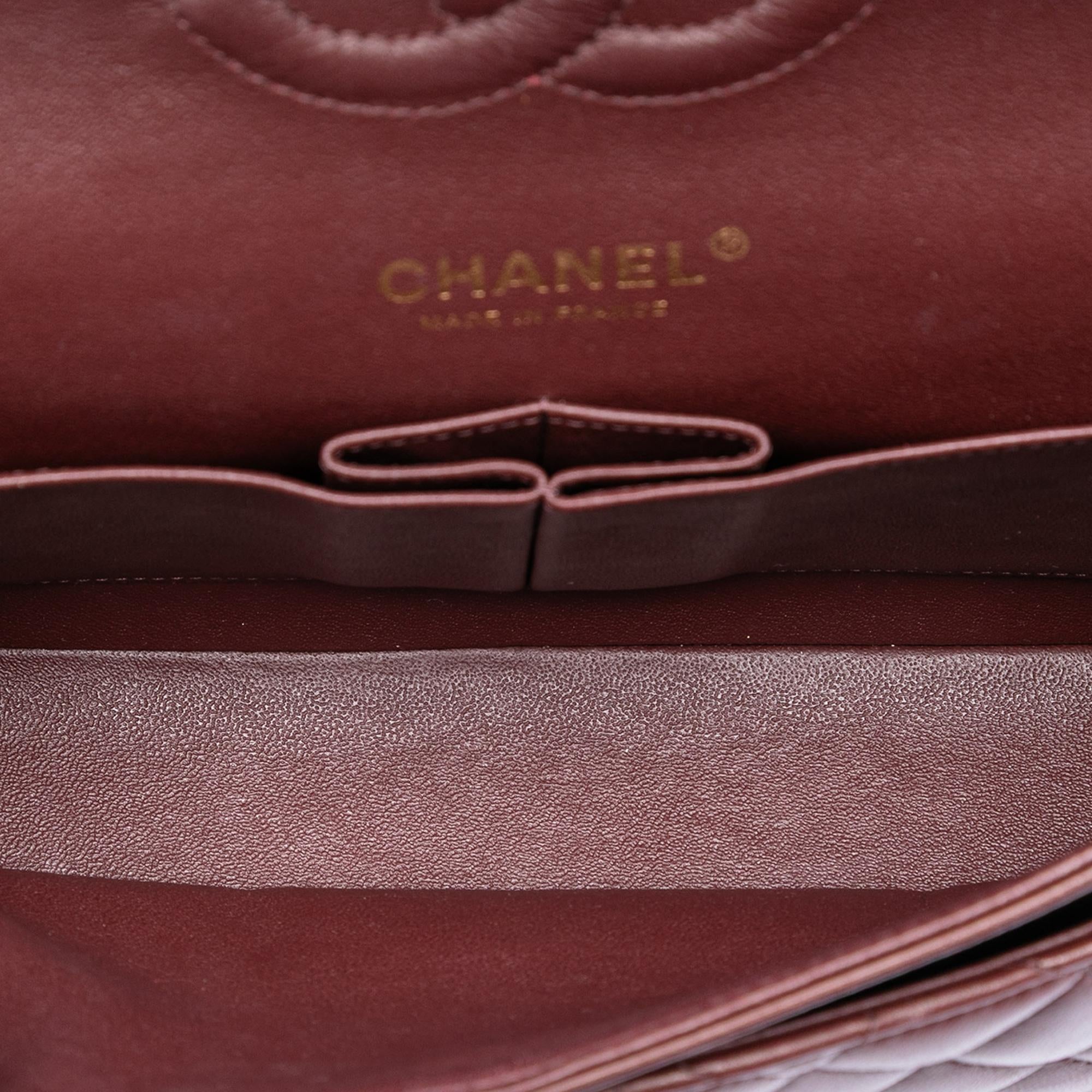 Chanel Medium Classic Tricolor Lambskin Double Flap