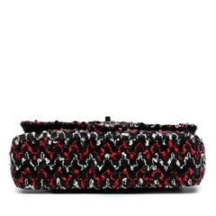 Chanel Medium Classic Tweed Sequins Double Flap