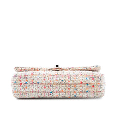 Chanel Medium Classic Tweed Sequins Double Flap